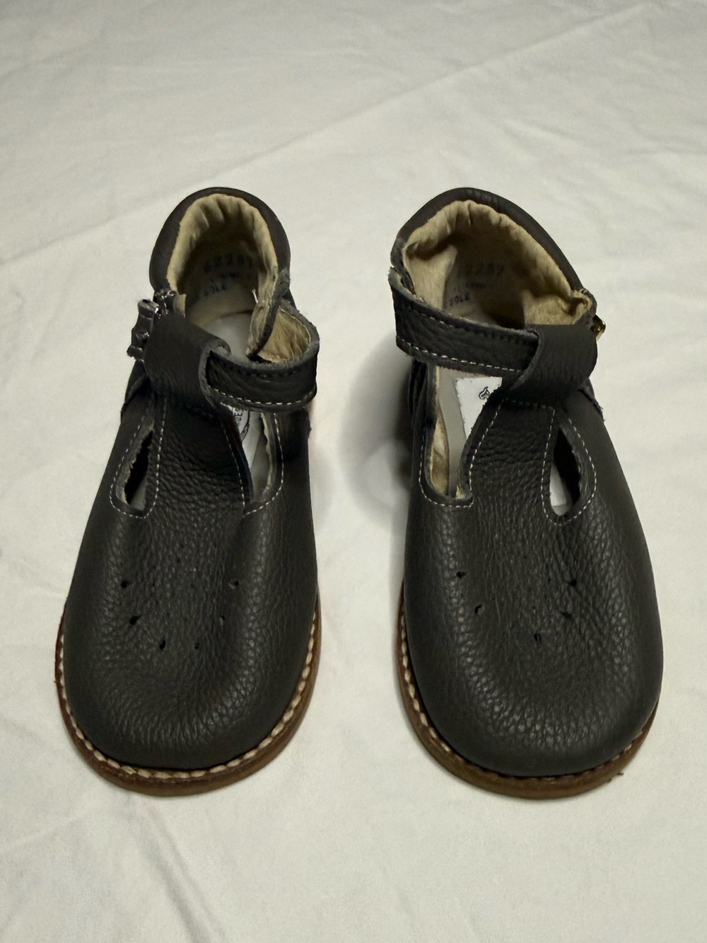 Zimmerman Shoes Grey Leather T-Strap Mary Jane’s Toddler Girl’s Sz 6.5